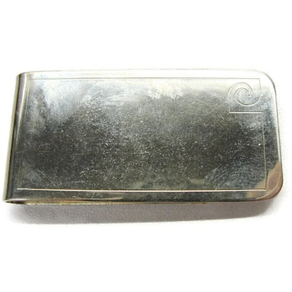 Pierre Cardin Money Clip Stainless Steel Wallet Credit Card Cash ID Holder